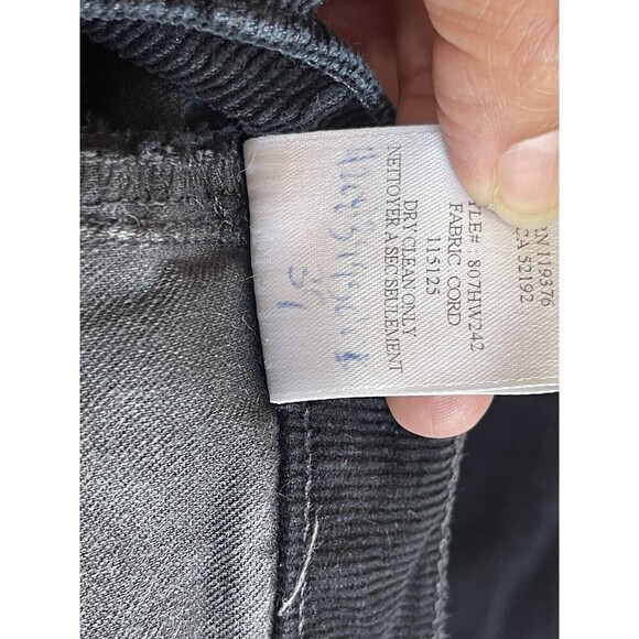 Helmet Lang Size 25 Black Skinny Straight Leg Corduroy Pants 28x26.5 - Picture 10 of 12